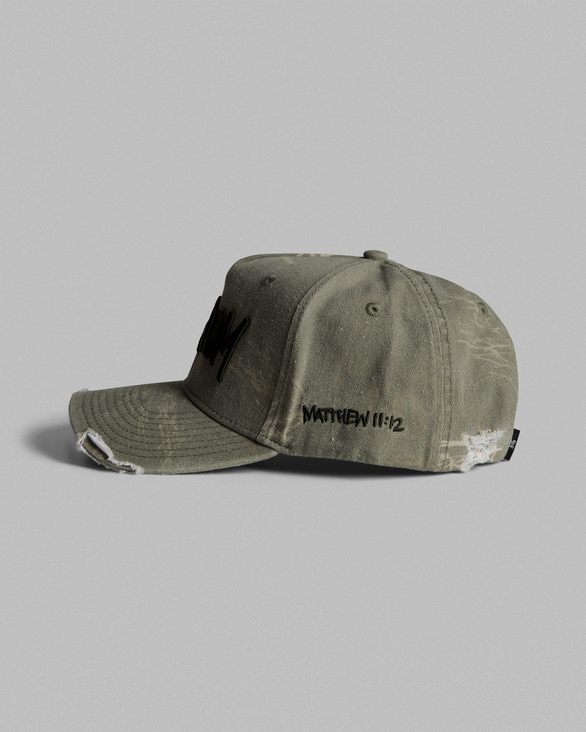 3:16 Collection Hat Kingdom Distressed Cap - Olive