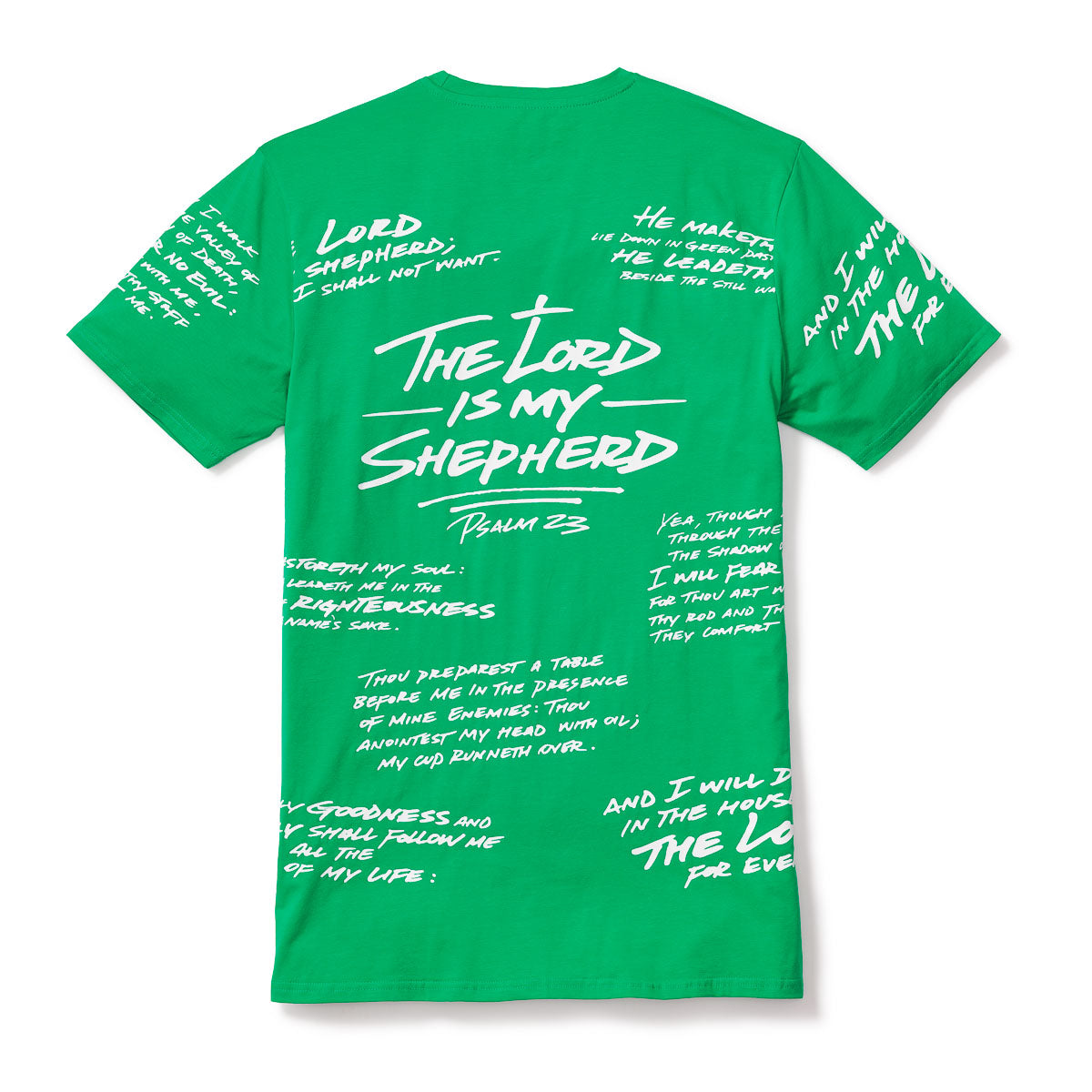 3:16 Collection T-Shirt Psalm 23 - All Over Tee - Limited Edition - Nigeria Green