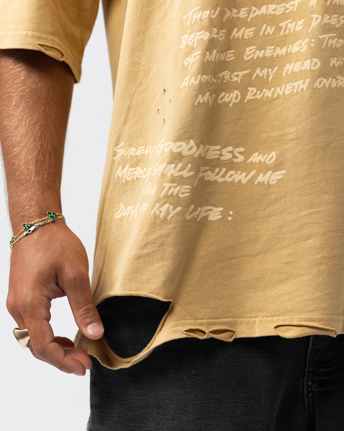 316collection Lux Psalm 23 Distressed Oversized Tee - Italian Clay