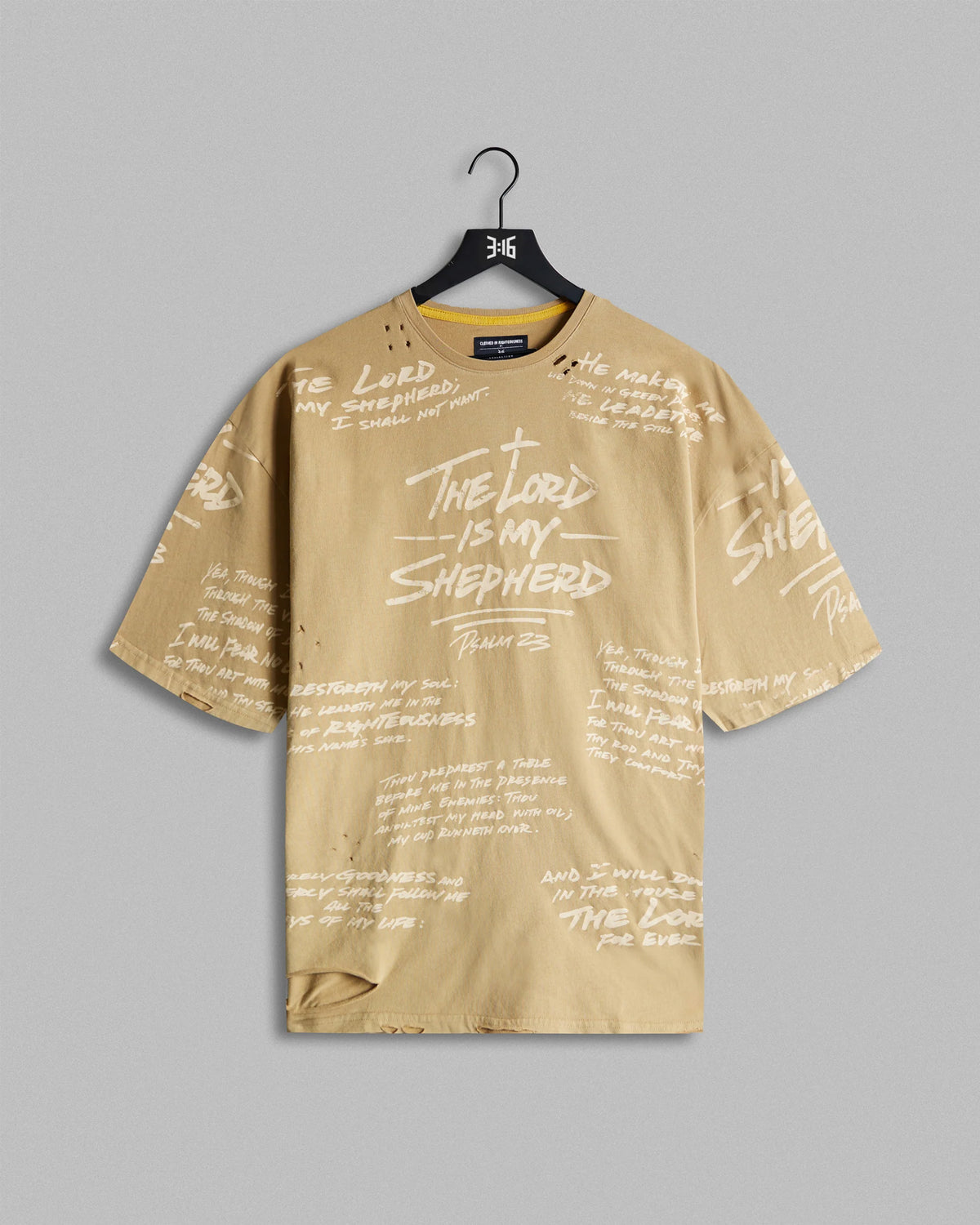 316collection Lux Psalm 23 Distressed Oversized Tee - Italian Clay
