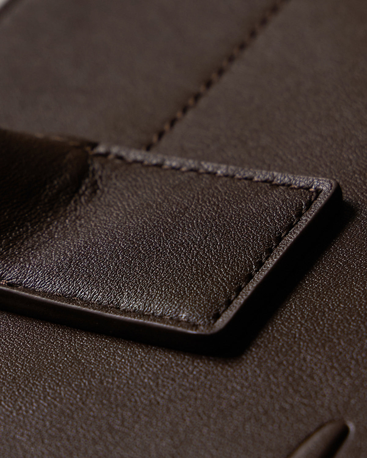 316collection Psalm 23 Large Tote Bag Genuine Leather - Chocolate Brown