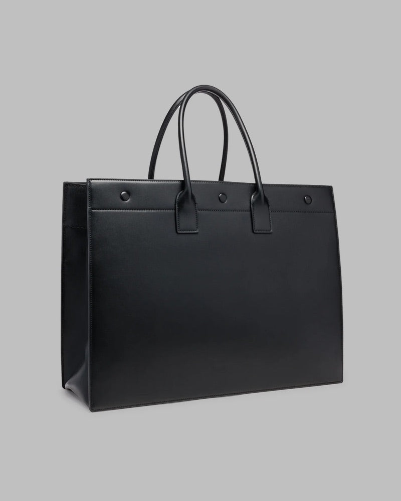 316collection Psalm 23 Large Tote Genuine Leather - Black