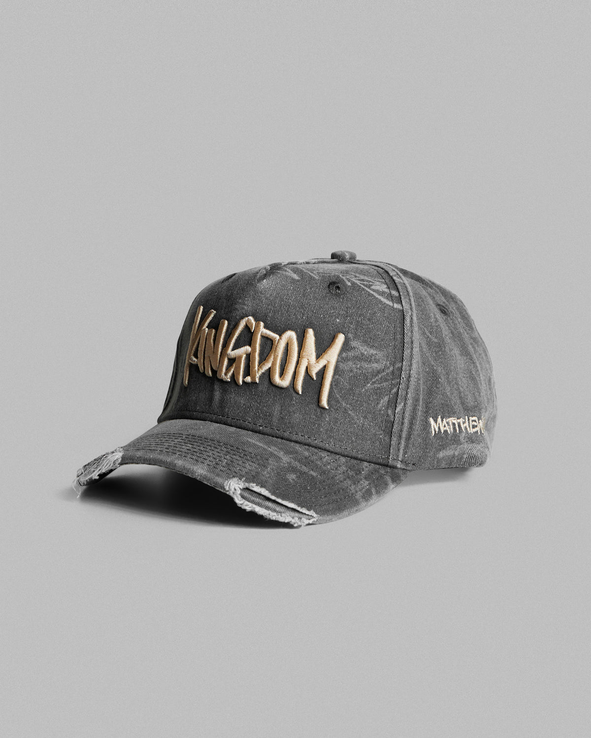 Kingdom Distressed Cap - Black Grey