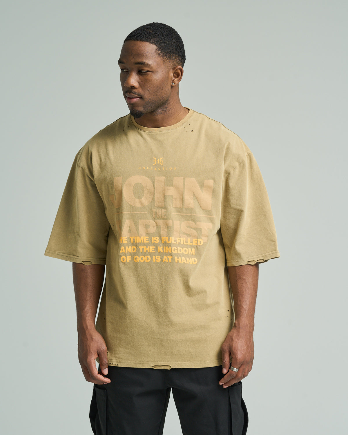 John The Baptist Oversized Tee - Olive