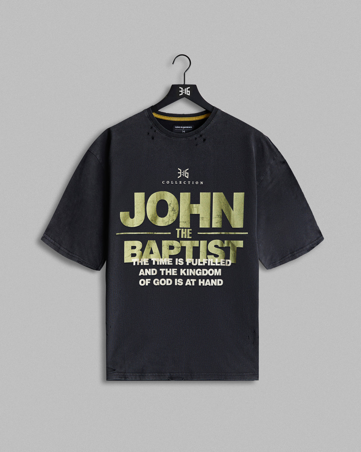 John The Baptist Oversized Tee - Black