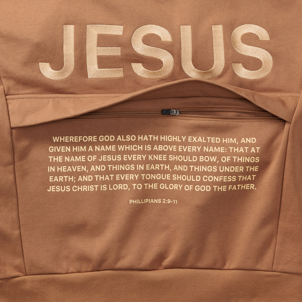 Jesus - Luxury Hoodie - Brown