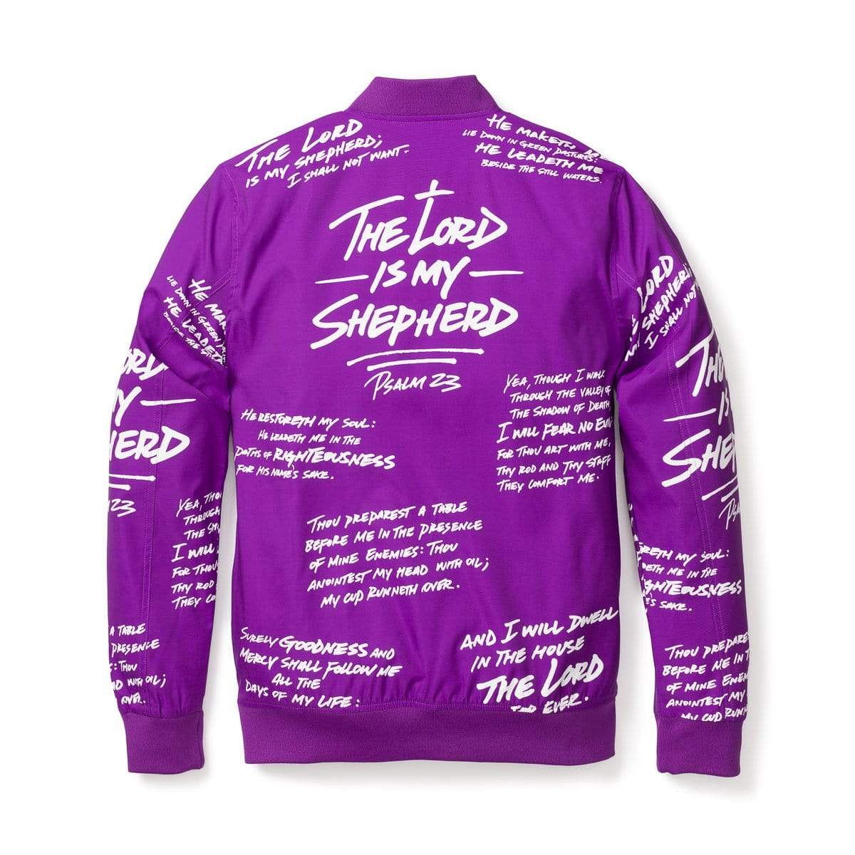 3:16 Collection Jacket Psalm 23 Bomber Jacket - Purple