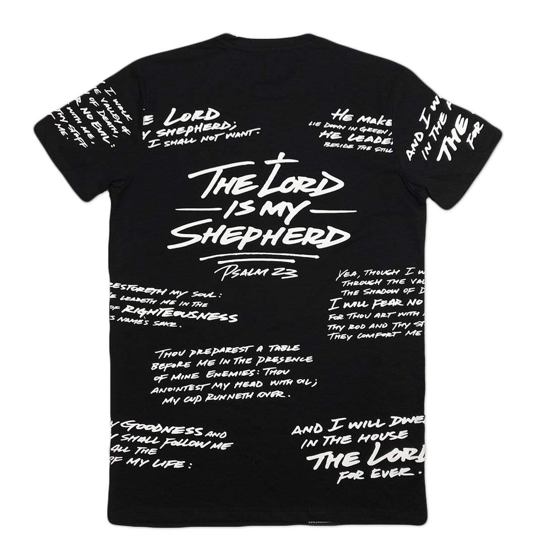 316collection Apparel Psalm 23 - All Over Premium Tee - Black